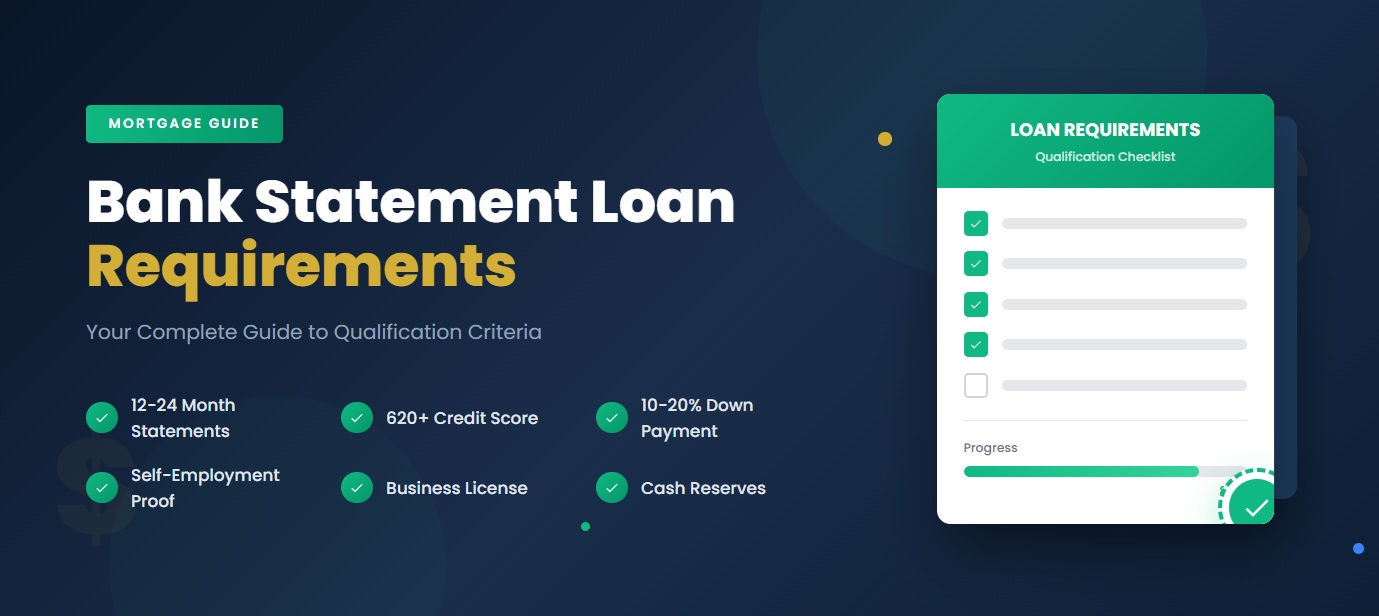 bank statement loan requirements what you need to get approved