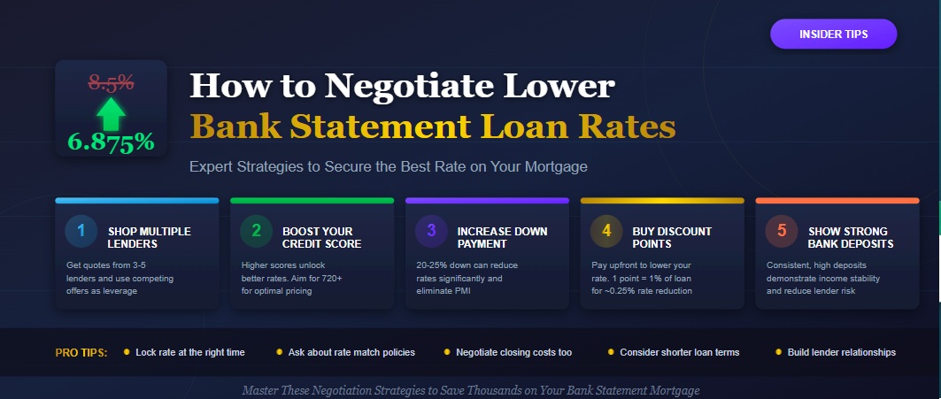 how to negotiate lower bank statement mortgage loan rates [insider tips]