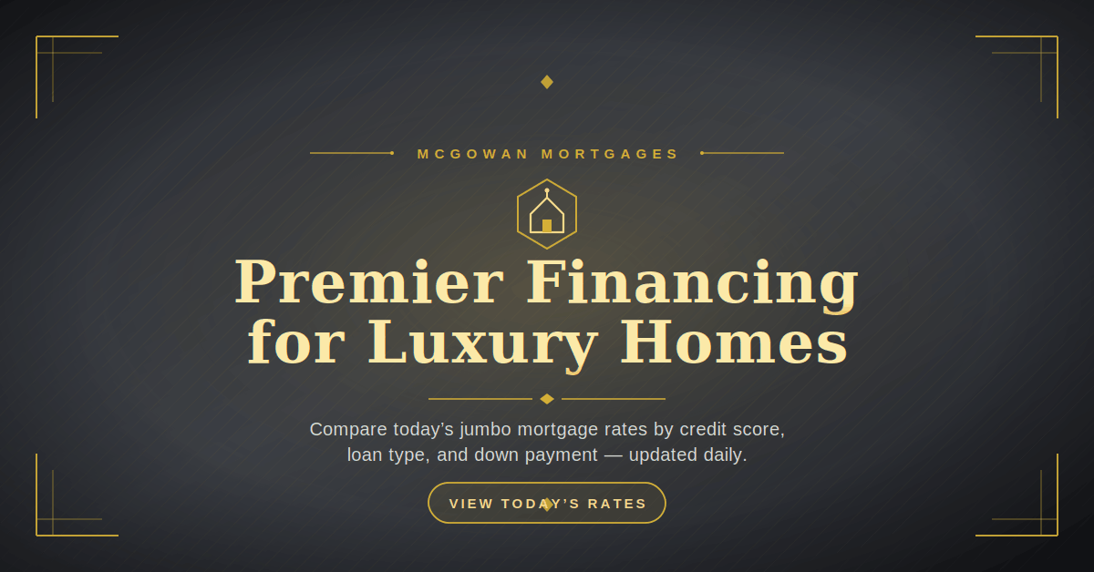 jumbo loan rates today current rates by loan type, credit score & down payment in 2026